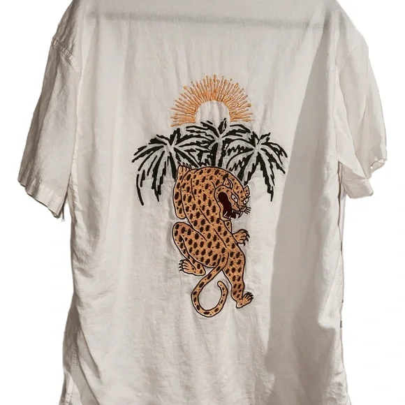 Brixton Condesa Linen Blend Shirtdress Embroidered - Picture 5 of 8